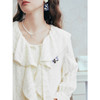 两三事梵高文艺蝴蝶挽风2026春新款甜美绣花荷叶边领蕾丝衫女宽松 商品缩略图2