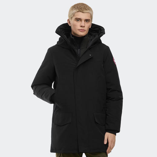 CANADA GOOSE 加拿大鹅 男士经典徽章 Leslie 派克连帽羽绒服 黑色 2052M 9061 商品图3