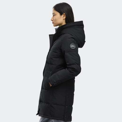 CANADA GOOSE 加拿大鹅 女士黑标徽章 Shelburne 派克绗缝连帽羽绒服 黑色 3802WB 9061 商品图4