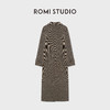 ROMI STUDIO“棕标甄选”100绵羊毛双面加厚人字纹长款风衣431DS291 商品缩略图1