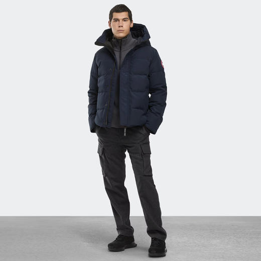 CANADA GOOSE 加拿大鹅 男士经典徽章 MacMillan 派克绗缝连帽羽绒服 蓝色 2080M 9063 商品图6