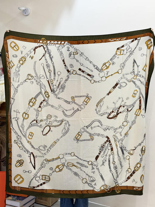 秋冬特惠💰420 爱马仕围巾 羊绒新款 买了都说好看 推荐 爱马仕双面同色羊绒方巾 商品图8