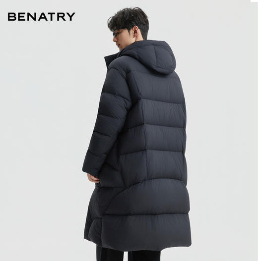 BENATRY贝纳川男女同款长款休闲保暖防风90绒立体裁剪羽绒服外套新款EGF405309402 商品图1