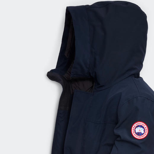 CANADA GOOSE 加拿大鹅 男士经典徽章 Leslie 派克连帽羽绒服 蓝色 2052M 9063 商品图1