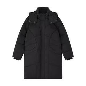 佐丹奴女装25年新款防风防泼水防污可机洗可拆帽羽绒大衣05375629