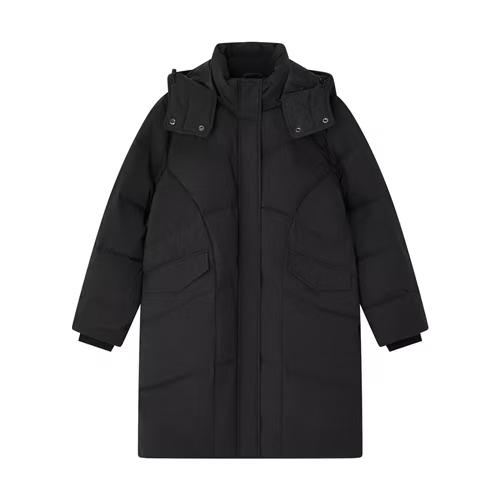 佐丹奴女装25年新款防风防泼水防污可机洗可拆帽羽绒大衣05375629 商品图0