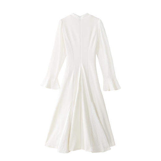 鹿向南「月魄露花」法式气质连衣裙2025新款冬季显瘦长款裙子女 商品图2