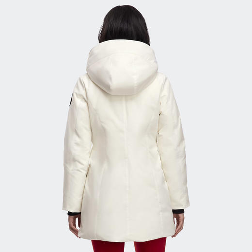 CANADA GOOSE 加拿大鹅 女士黑标徽章 Leslie 派克连帽羽绒服 白色 3833WB 9433 商品图5
