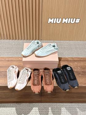 缪缪 缎面芭蕾德训鞋休闲鞋(DBG)