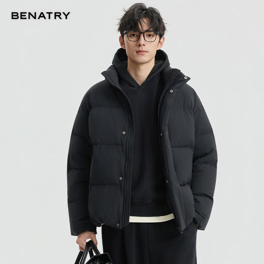 BENATRY贝纳川男款简约显瘦立领面包服90绒羽绒服外套新品EGF405308 商品图0