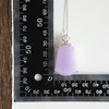 【天然正品】A货翡翠AU750收藏级白金镶钻镶天然细腻糯种浓紫罗兰平安无事牌翡翠吊坠项链 链长：45CM（长度可调节）301225NJM27 商品缩略图3