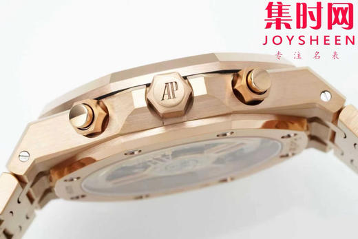 DDF配重版 重量200克+ 爱彼皇家橡树计时26240系列 全玫金钢带款 DDF26240皇家橡树无卡度版本 丹东4401机 拥有计时飞返功能 男士腕表 商品图5