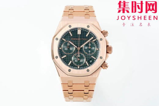 DDF配重版 重量200克+ 爱彼皇家橡树计时26240系列 全玫金钢带款 DDF26240皇家橡树无卡度版本 丹东4401机 拥有计时飞返功能 男士腕表 商品图0