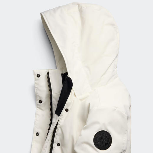 CANADA GOOSE 加拿大鹅 女士黑标徽章 Leslie 派克连帽羽绒服 白色 3833WB 9433 商品图1