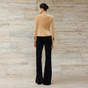 IWY/卡其色高级感气质丝绒套装女职业装立领上衣阔腿裤两件套通勤西装C2580+P2515 商品缩略图4