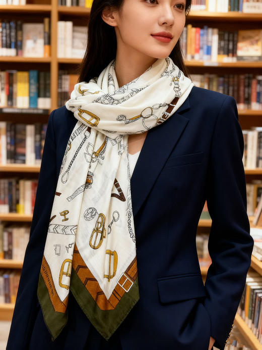 秋冬特惠💰420 爱马仕围巾 羊绒新款 买了都说好看 推荐 爱马仕双面同色羊绒方巾 商品图0