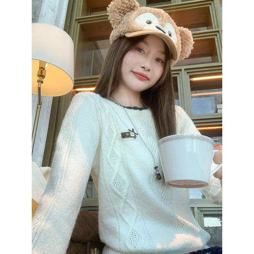 <曾小咸推荐>现货秒杀 ！微信超特价！韩系撞色边针织衫 日常189.99 立减100 秒杀89.99！！ 商品图4