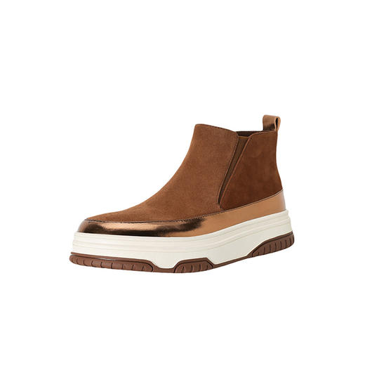 【预售5天】皮毛一体棉鞋女冬季新款真皮加绒雪地靴羊羔毛加厚高跟短靴MLD&A188 商品图4