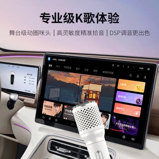 【奇瑞汽车专用】唱吧K5白色无线K歌麦克风 商品图1