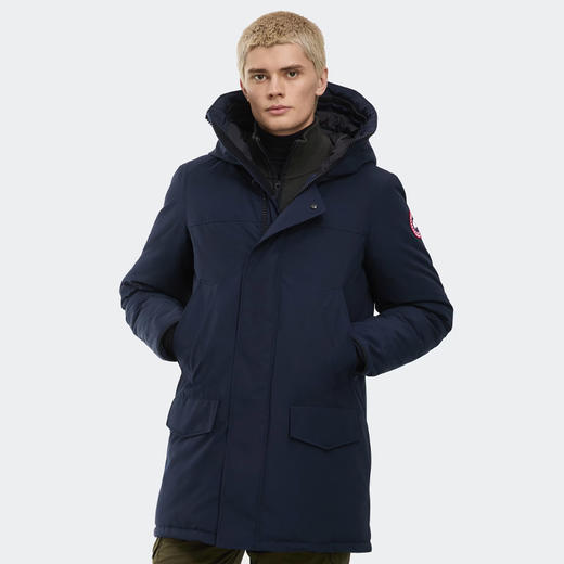 CANADA GOOSE 加拿大鹅 男士经典徽章 Leslie 派克连帽羽绒服 蓝色 2052M 9063 商品图3