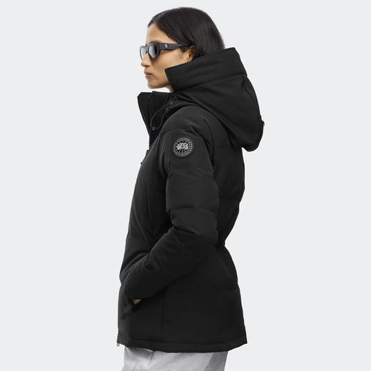 CANADA GOOSE 加拿大鹅 女士黑标徽章 Chelsea 派克绗缝连帽羽绒服 黑色 3804WB 9061 商品图4