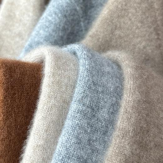 100%纯山羊绒圆领长袖一线成衣针织毛衣 商品图4