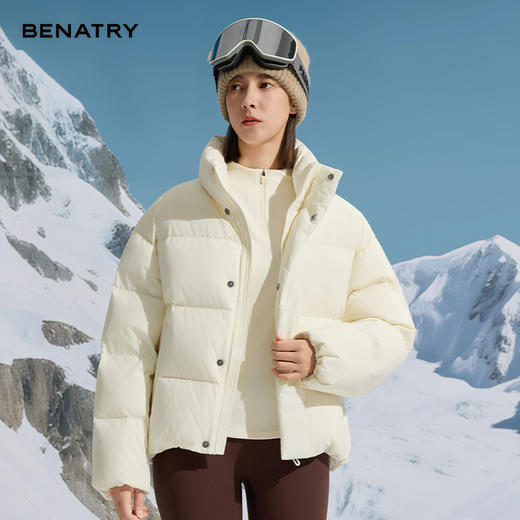 BENATRY贝纳川女生短款保暖立领户外90白鸭绒羽绒服外套秋冬新品EGF405307 商品图2