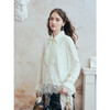 两三事 寂静云彩 2026春季新款复古蝴蝶结翻领镂空蕾丝长袖衬衫女 商品缩略图1