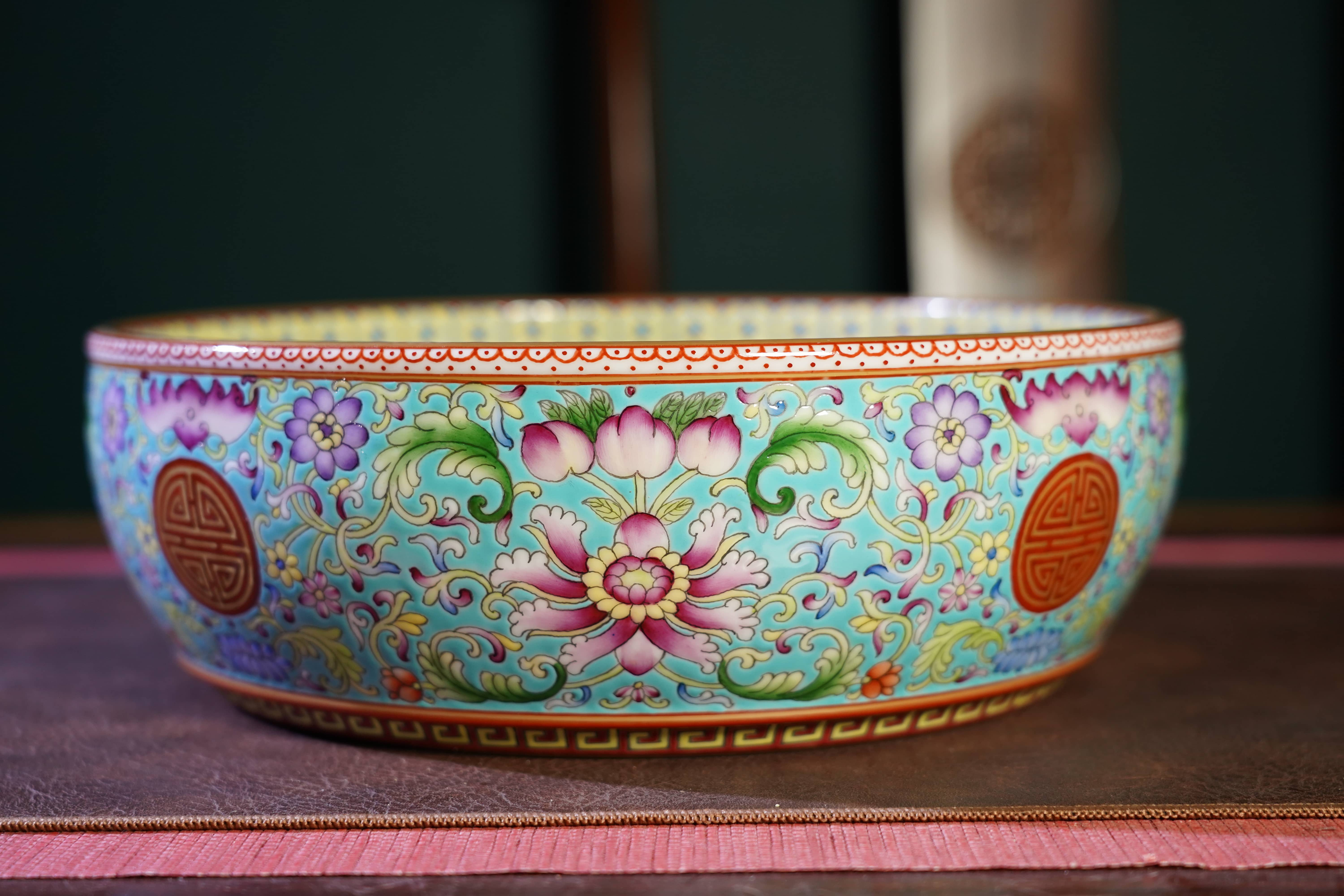 缠枝莲花卉水洗