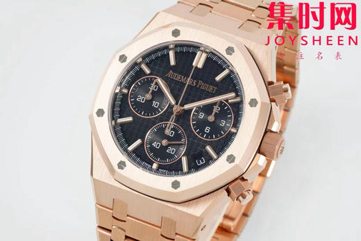 DDF配重版 重量200克+ 爱彼皇家橡树计时26240系列 全玫金钢带款 DDF26240皇家橡树无卡度版本 丹东4401机 拥有计时飞返功能 男士腕表 商品图2