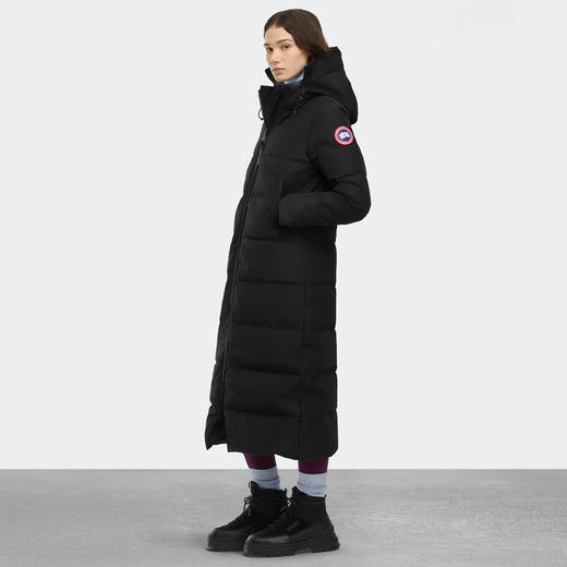 CANADA GOOSE 加拿大鹅 女士经典徽章 Mystique 派克绗缝连帽羽绒服 黑色 3035W 9061 商品图4