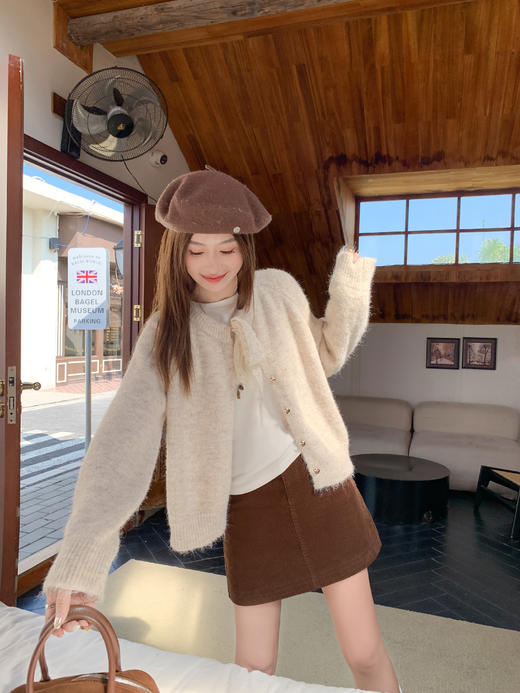 <曾小咸推荐>现货秒杀 ！微信超特价！韩系蝴蝶结毛衣开衫 日常199.99 立减110 秒杀89.99！！ 商品图11