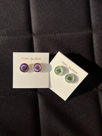 .正品原单！汤丽柏琦双t圆形徽标耳钉女士耳钉