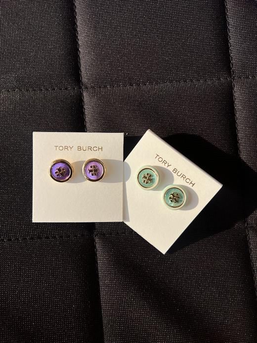 .正品原单！汤丽柏琦双t圆形徽标耳钉女士耳钉 商品图0