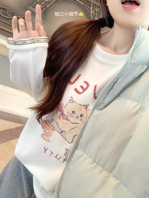 <曾小咸推荐>现货秒杀 ！微信超特价！小猫印花加绒t恤 日常119.99 立减50 秒杀69.99！小猫印花t恤（常规） 日常109.99 立减40 秒杀69.99！！ 商品图9