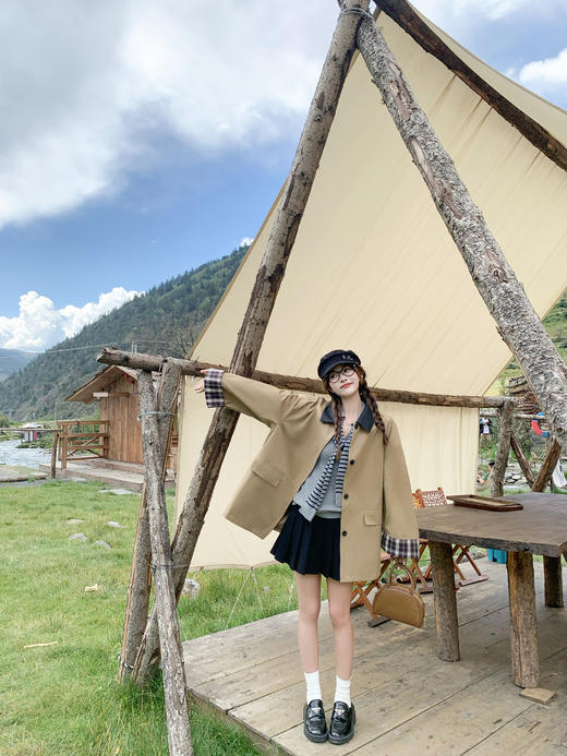 <曾小咸推荐>现货秒杀 ！微信超特价！美拉德风风衣外套 日常289.99 立减140 秒杀149.99！！ 商品图5