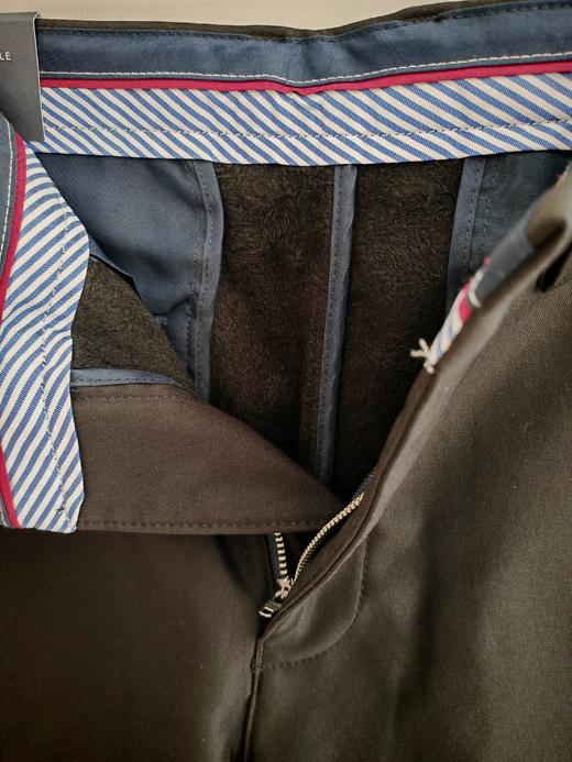 Hazzys哈吉斯男装冬季新款纯色磨毛长裤商务休闲裤 商品图7