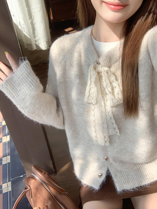 <曾小咸推荐>现货秒杀 ！微信超特价！韩系蝴蝶结毛衣开衫 日常199.99 立减110 秒杀89.99！！ 商品图13