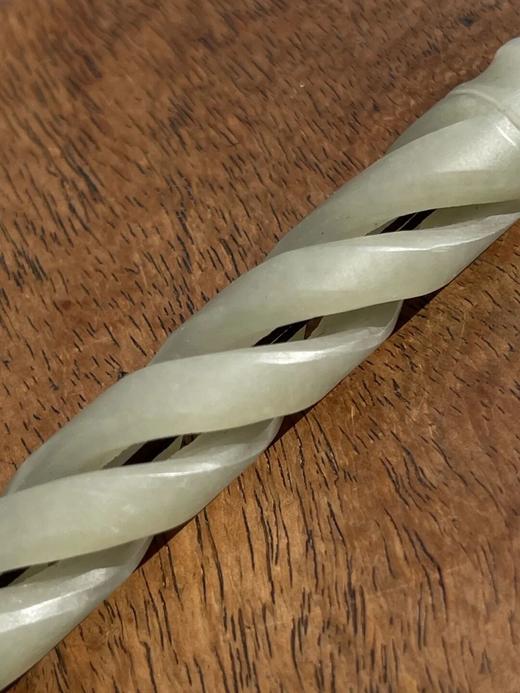 和田白玉镂雕螺旋纹管勒子，顺丰包邮 商品图7