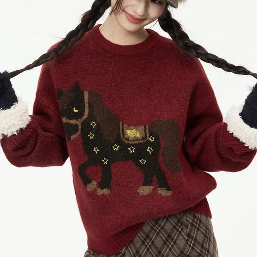 （小眠专属）富比羊新年小马羊毛衣 商品图2