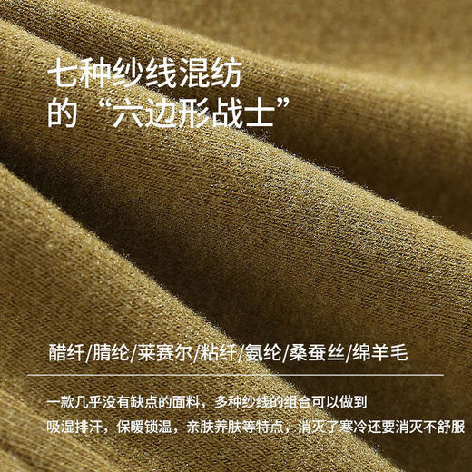 「自」全新升级【铂金会员100/天猫129/差价29】(04638)洛诗琳醋酸蚕丝羊毛背心2025秋冬加绒带胸垫保暖背心女 商品图3