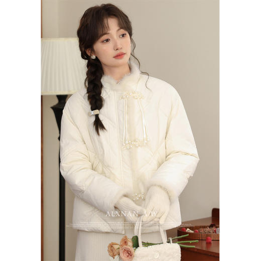 鹿向南「温柔白月光」90白鸭绒真毛领羽绒外套2025冬季羽绒服外套 商品图3