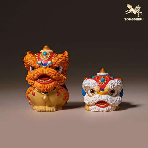 铜师傅《吉祥醒狮》客厅桌面紫铜狮子摆件 家居装饰品 新年礼物 商品图0