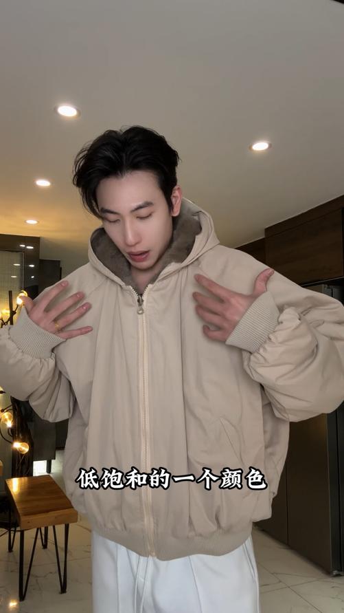 A1222SDSA秋冬新款痞帅男装美式潮牌双面可穿连帽夹克棉服外套百搭时尚 商品图0