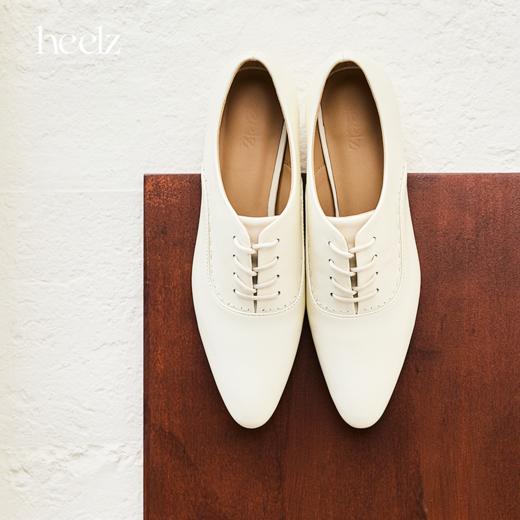 heelz设计师手工鞋履 ｜H 繁花跟奥丁羊皮牛津鞋 3.6公分 商品图0