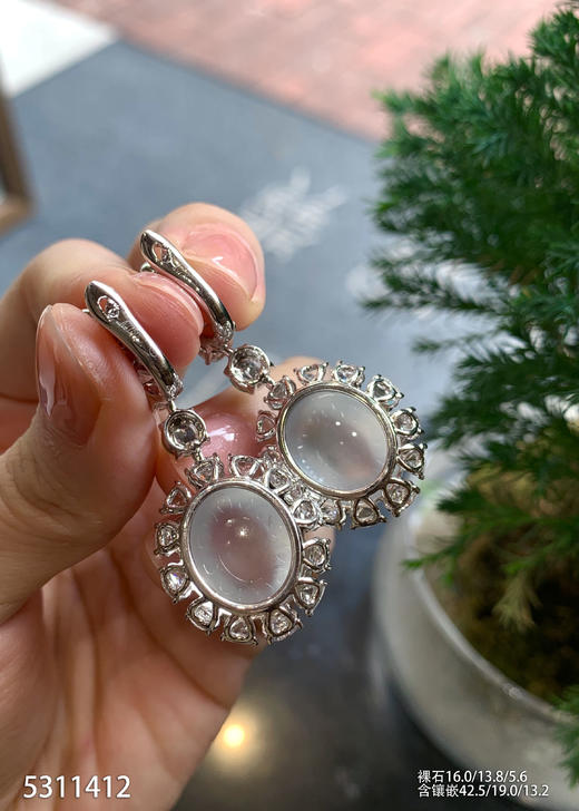 玻璃种蛋面耳坠【5311412】具体价格微信咨询 商品图5