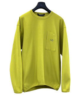 中性款刺绣华夫格长袖T恤lv003