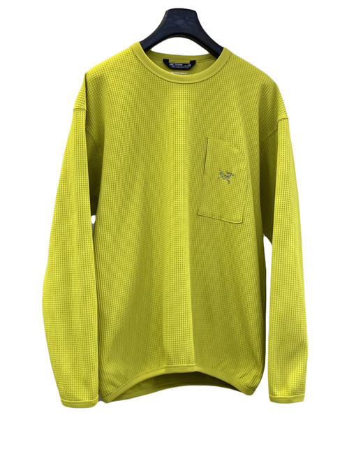 中性款刺绣华夫格长袖T恤lv003 商品图0