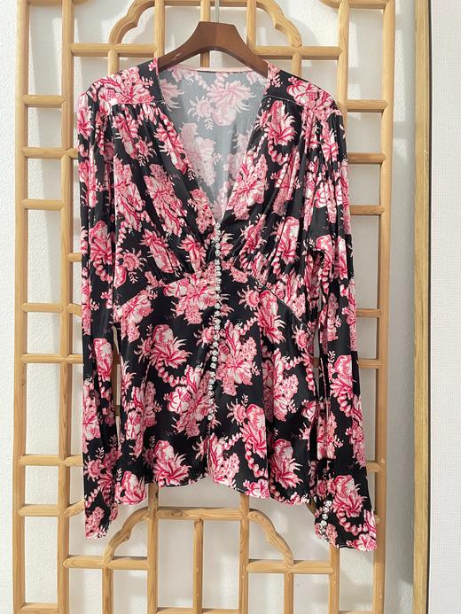 「断码清仓」洋气重磅桑蚕丝真丝上衣 L码  ZFYY267 商品图0