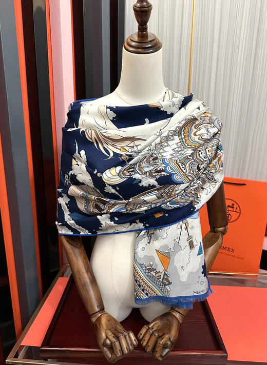 秋冬特惠💰400 新款 爱马仕围巾【双面同色】太美了 商品图8